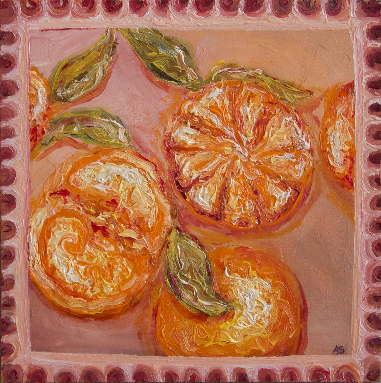 Clementines 5x5 Oil Painting