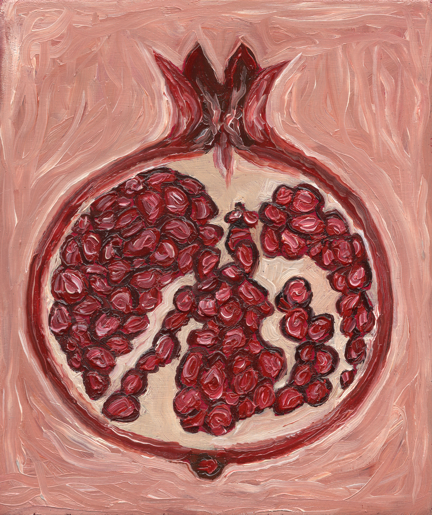 Little Pomegranate 4x6 Oil Painting