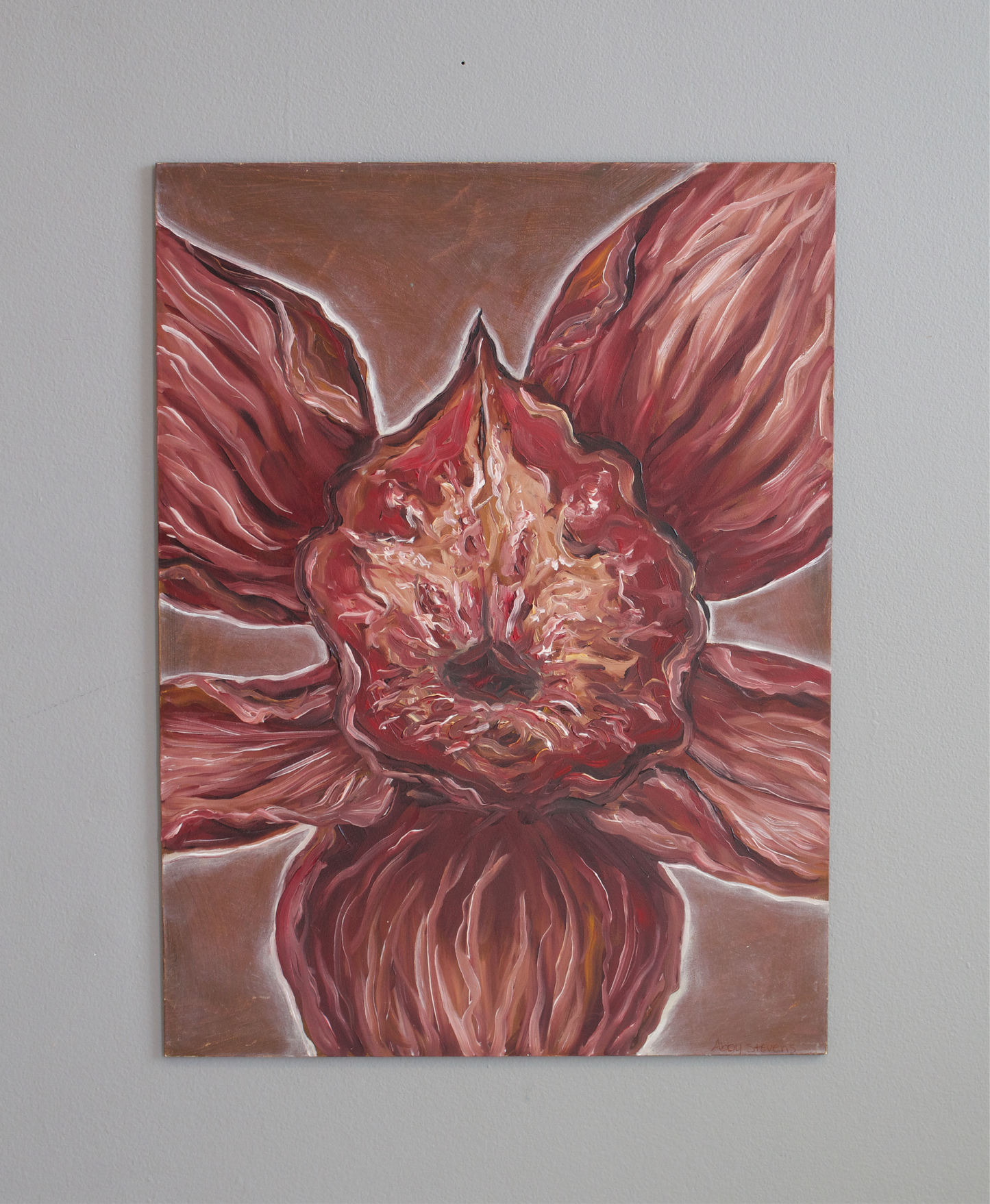 Moody Little Orchid 12x16 Oil Painting