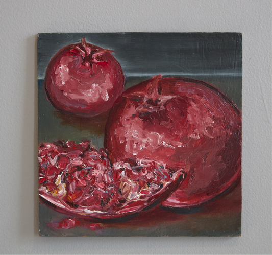 Pomegranates 6x6 Oil Painting